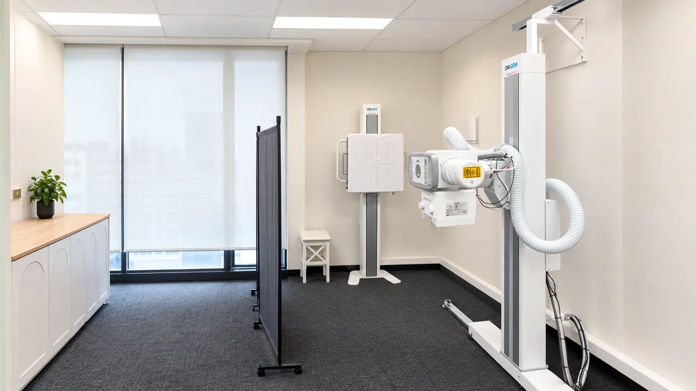 X-ray room at Melbourne City Chiropractic
